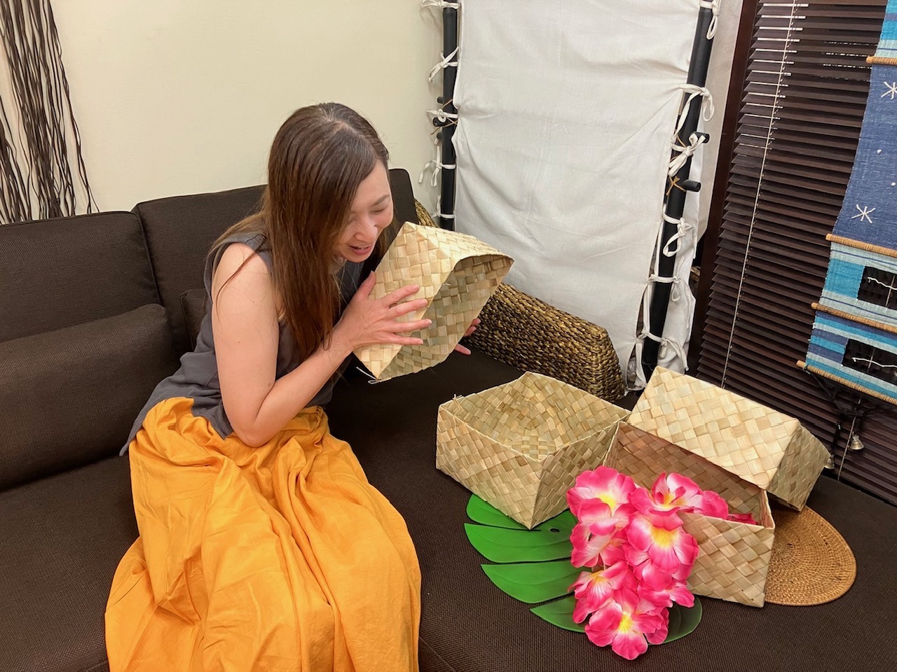 3月 ラウハラ編み アダン 琉球パナマ帽 クラウンレスパーパレ 帽子編み 雑貨 アクセサリー 体験 講習 ワークショップ